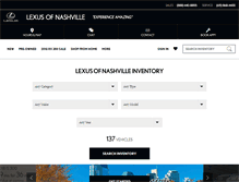 Tablet Screenshot of lexusofnashville.com